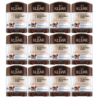 Deoklear Mineral Deodorant Life In Motion Coffee 70g Pack of 12 Heavy Duty