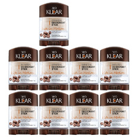Deoklear Mineral Deodorant Life In Motion Coffee 70g Pack of 9 Heavy Duty