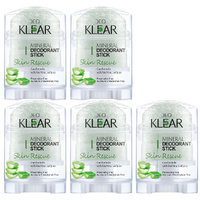 Deoklear Mineral Deodorant Skin Rescue Aloe Vera 70g Sensitive Skin 5 Pack