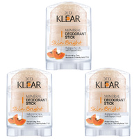Deoklear Mineral Deodorant Skin Bright Papaya 70g Pack of 3