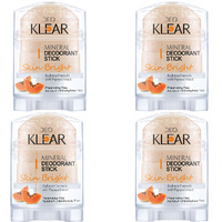 Deoklear Mineral Deodorant Skin Bright Papaya 70g 4 Pack Odour Protection