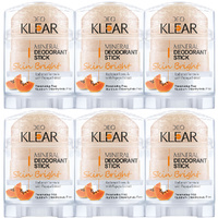 Deoklear Mineral Deodorant Skin Bright Papaya 70g Bundle 6 Pack Brightening