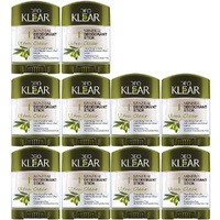 Deoklear Mineral Deodorant Ultra Clear Mediterranean Olive 70g Pack of 10