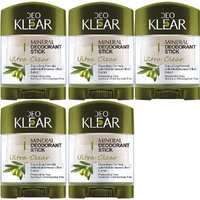Deoklear Mineral Deodorant Mediterranean Olive 70g 5 Pack Aluminum Free