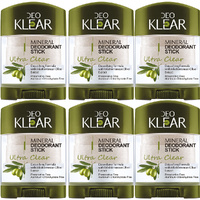 Deoklear Mineral Deodorant Ultra Clear Mediterranean Olive 70g 6 Pack
