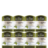 Deoklear Mineral Deodorant Ultra Clear Mediterranean Olive 70g Pack of 8