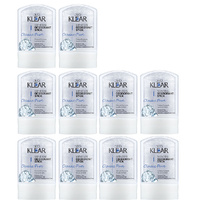Deoklear Mineral Deodorant Pure 60g Fragrance Free Aluminium Free Pack of 10