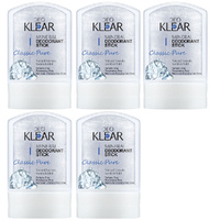 Deoklear Mineral Deodorant Classic Pure 60g Fragrance Free Pack of 5