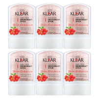 Deoklear Mineral Deodorant Skin Enhance Goji Berry 60g Pack of 6 Brightening
