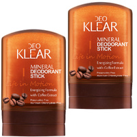 Deoklear Life In Motion Coffee Mineral Deodorant 60g Aluminium Free Pack of 2