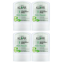 Deoklear Mineral Deodorant Skin Rescue Aloe Vera 60g Pack of 4 Aluminium Free