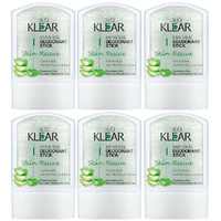 Deoklear Mineral Deodorant Skin Rescue Aloe Vera 60g Pack of 6 Aluminium Free