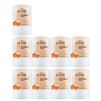 Deoklear Mineral Deodorant Skin Bright Papaya 60g Aluminium Free Pack of 9