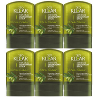 Deoklear Mineral Deodorant Ultra Clear Mediterranean Olive 60g Pack of 6