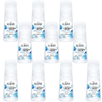 Deoklear Mineral Deodorant Classic Pure Roll On 100ml Pack of 10 Paraben Free