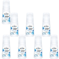 Deoklear Mineral Deodorant Classic Pure Roll On 100ml Pack of 8 Paraben Free