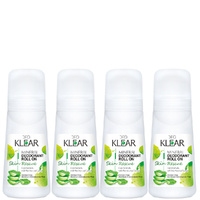 Deoklear Skin Rescue Aloe Vera Mineral Deodorant Roll On 100ml Bundle 4