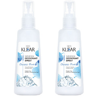 Deoklear Mineral Deodorant Classic Pure Spray 2 Pack 100ml Alcohol Free