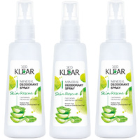 Deoklear Mineral Deodorant Skin Rescue Aloe Vera Spray 3 Pack 100ml