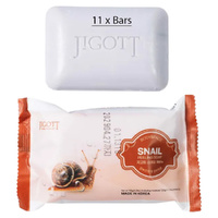 Jigott Exfoliating Body And Face Peeling Bar Soap 150g Snail x 11