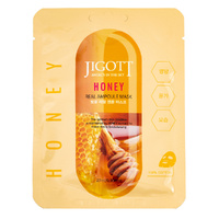 Jigott Korean Sheet Face Mask Honey Extract 27ml 100% Cotton Ampoule Mask