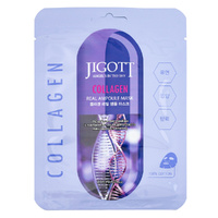 Jigott Korean Sheet Face Mask  Collagen Extract 27ml 100% Cotton Ampoule Mask