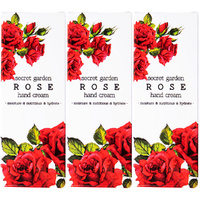 Jigott Secret Garden Rose Hand Cream 3 Pack 100ml Moisturising Care