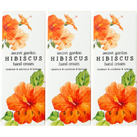 Jigott Secret Garden Hibiscus Hand Cream 3 Pack 100ml Nourishing Moisturiser