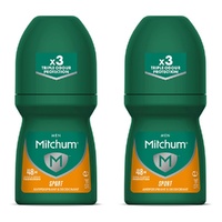 Mitchum Men Antiperspirant Roll-On Deodorant Sport 50mL Pack of 2