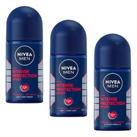 Nivea Men Intense Protection Sport Anti-Perspirant Roll-On 50mL Pack of 3