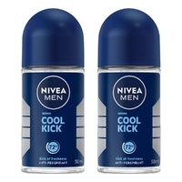 Nivea Men Cool Kick 72H Anti-Perspirant Roll-On 50mL Pack of 2
