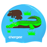 Vorgee Crocodile Character Silicone Swim Cap Swimming Gear
