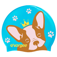 Vorgee Character Silicone Swimming Cap Frenchie Outdoor Water Sports