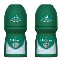Mitchum Men Antiperspirant Roll-On Deodorant Unscented 50mL Pack of 2