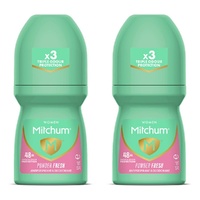 Mitchum Women Antiperspirant Roll-On Deodorant Powder Fresh 50mL Pack of 2
