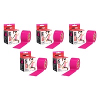 RockTape Sports Tape Pink 5cm x 5m Pack of 5
