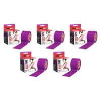 Rocktape Purple Kinesiology Tape 5cm x 5m Pack of 5