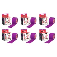 Rocktape Purple Kinesiology Tape 5cm x 5m Pack of 6