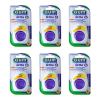 G.U.M Orthodontic Floss Blister Pack 50 Bundle of 6