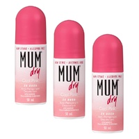 Mum Dry Antiperspirant Roll-On Deodorant Cool Pink 50mL Pack of 3