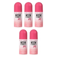 Mum Dry Antiperspirant Roll-On Deodorant Cool Pink 50mL Pack of 5