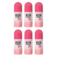 Mum Dry Antiperspirant Roll-On Deodorant Cool Pink 50mL Pack of 6