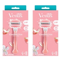 Gillette Venus Comfortglide White Tea Razor Handle + 2 Refills 3 Piece Pack of 2