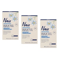 Nair Soft Natural Large Wax Strips 40 Pack Bundle of 3