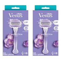 Gillette Venus Comfortglide Freesia Razor x 4 Bundle of 2