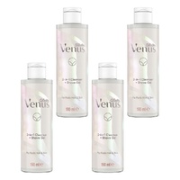 Gillette Venus 2-in-1 Cleanser & Shave Gel 190mL Pack of 4