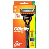 Gillette Fusion5 Razor Handle Plus 4 Cartridges