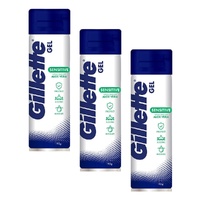 Gillette Sensitive Aloe Vera Shave Gel 195g Pack of 3
