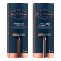 King C. Gillette Men's Double Edge Safety Razor Pack of 2
