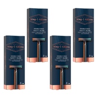 King C. Gillette Men's Double Edge Safety Razor Pack of 4